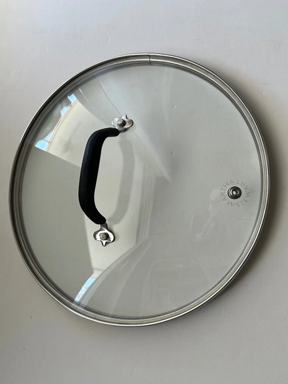 2 Martha Stewart Glass Pan Lids (9 inch and 10 inch)